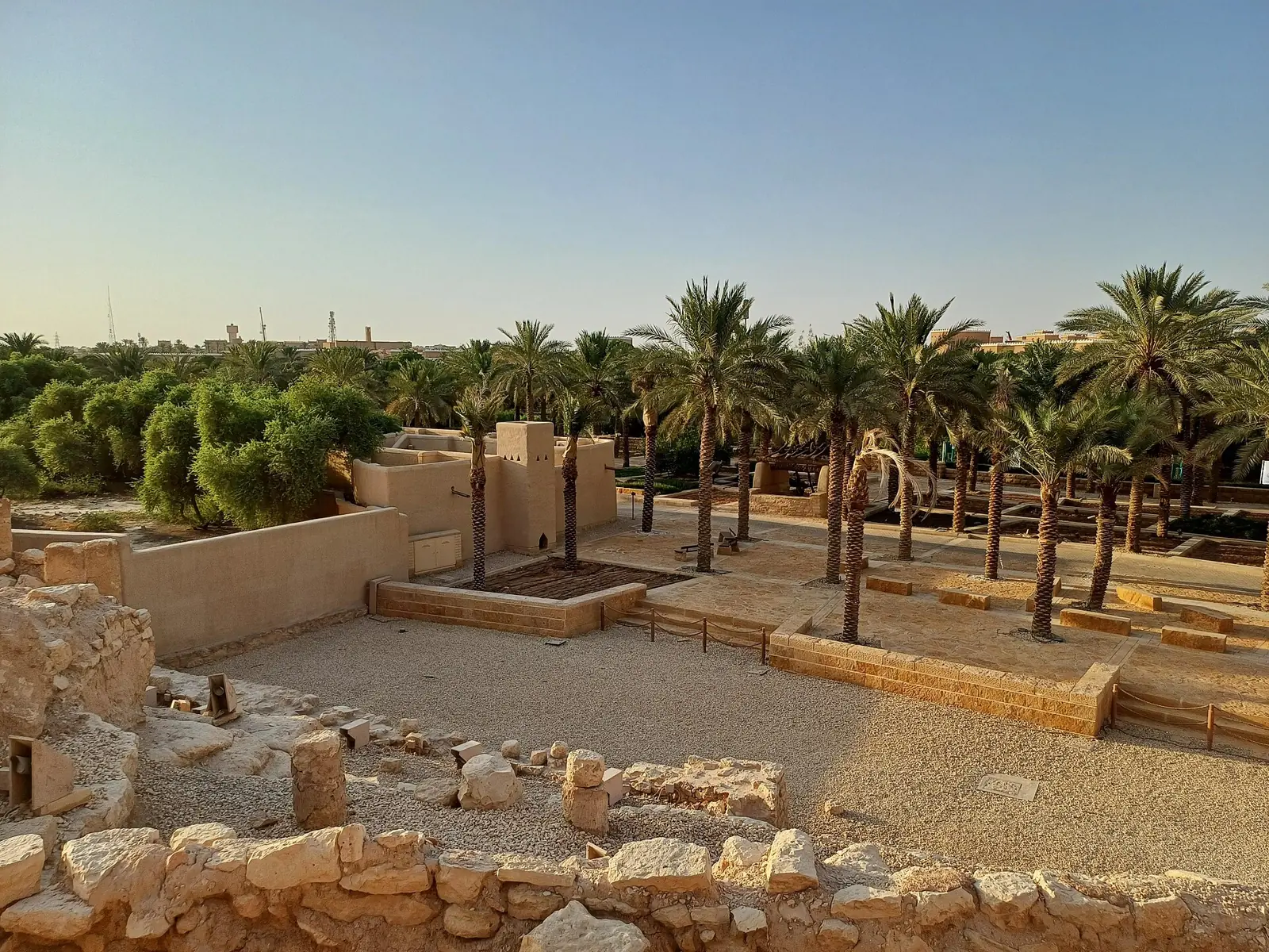Restored mud-brick walls and towers of At-Turaif, Diriyah